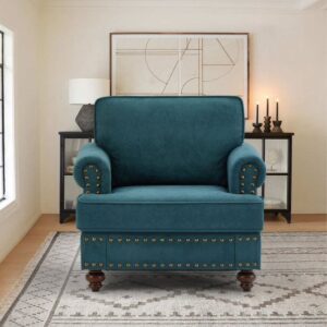 Green Chenille modern Upholstered Sofas